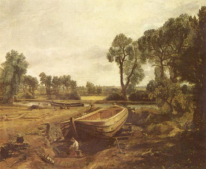 John Constable Bootsbau in Flatford China oil painting art